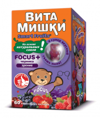 ВитаМишки Focus + черника, пастилки жевательные