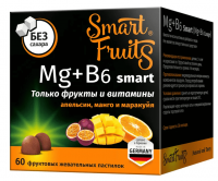 Смарт Фрутс Магний+Витамин В6 Smart, пастилки жевательные